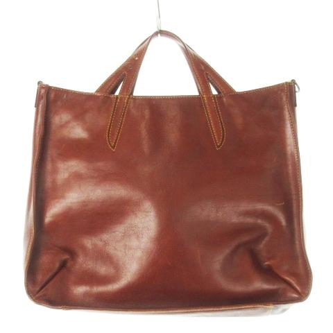 ダコタ Dakota ハンドバッグ ビジネス レザー 革 ステッチ 茶 ブラウン