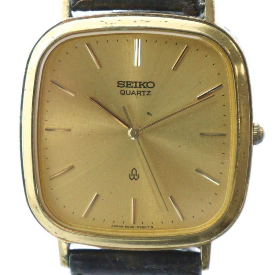 セイコー ゴールド 腕時計 クォーツ ジャンク品 セイコー SEIKO ジャンク品 腕時計 ウォッチ クォーツ スクエア レザー