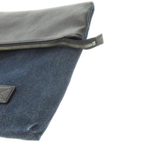 DIESEL（ディーゼル） クラッチバッグ 折り返し デニム レザー 革 ロゴ
