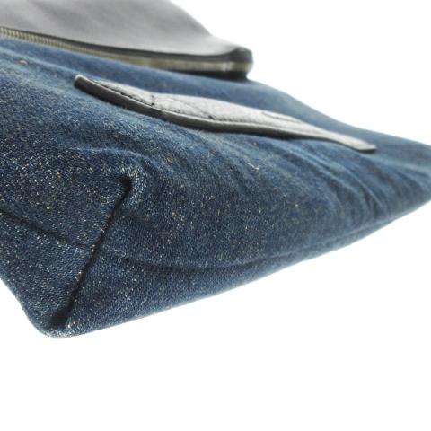 DIESEL（ディーゼル） クラッチバッグ 折り返し デニム レザー 革 ロゴ