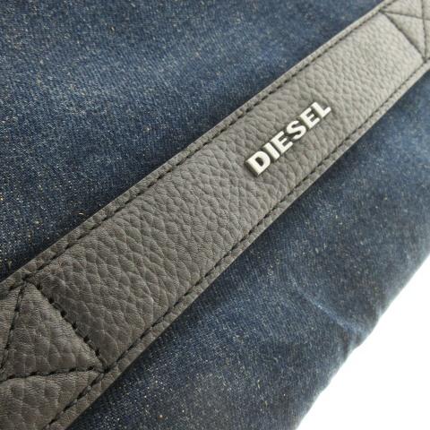DIESEL（ディーゼル） クラッチバッグ 折り返し デニム レザー 革 ロゴ 