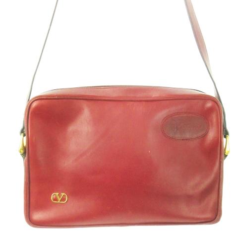 VALENTINO 赤 レザー ショルダーバッグ