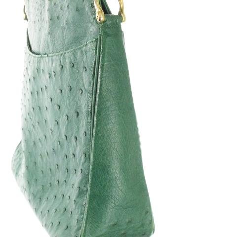ハンドバッグ 2way ショルダーバッグ オーストリッチ レザー 革