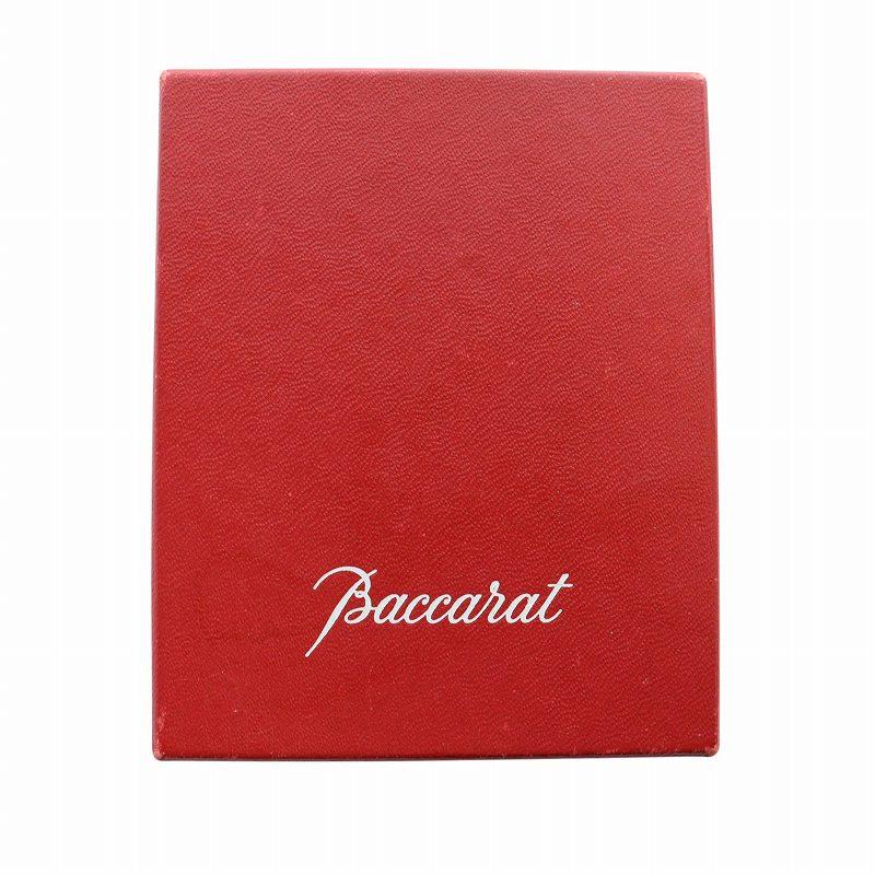 バカラ Baccarat ピンブローチ ガラス ハートモチーフ ロゴ 赤 レッド