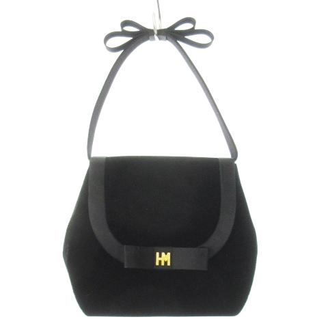 ハナエモリ HANAE MORI ハンドバッグ フォーマルバッグ ベロア サテン