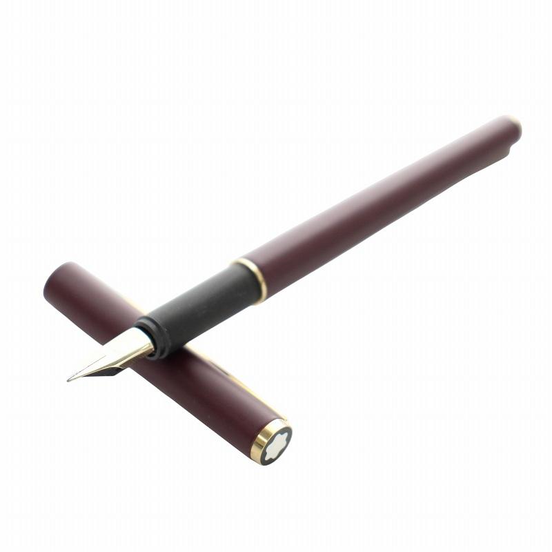 モンブラン MONT BLANC ジャンク品 スリムライン 万年筆 文房具 筆記用具 オリジナルペン先 ロゴ 茶色 ブラウン ゴールド色 |  | 03