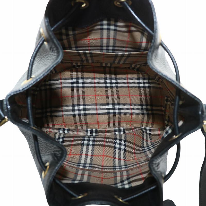 バーバリーズ Burberrys ショルダーバッグ 巾着 レザー 内側ノバ