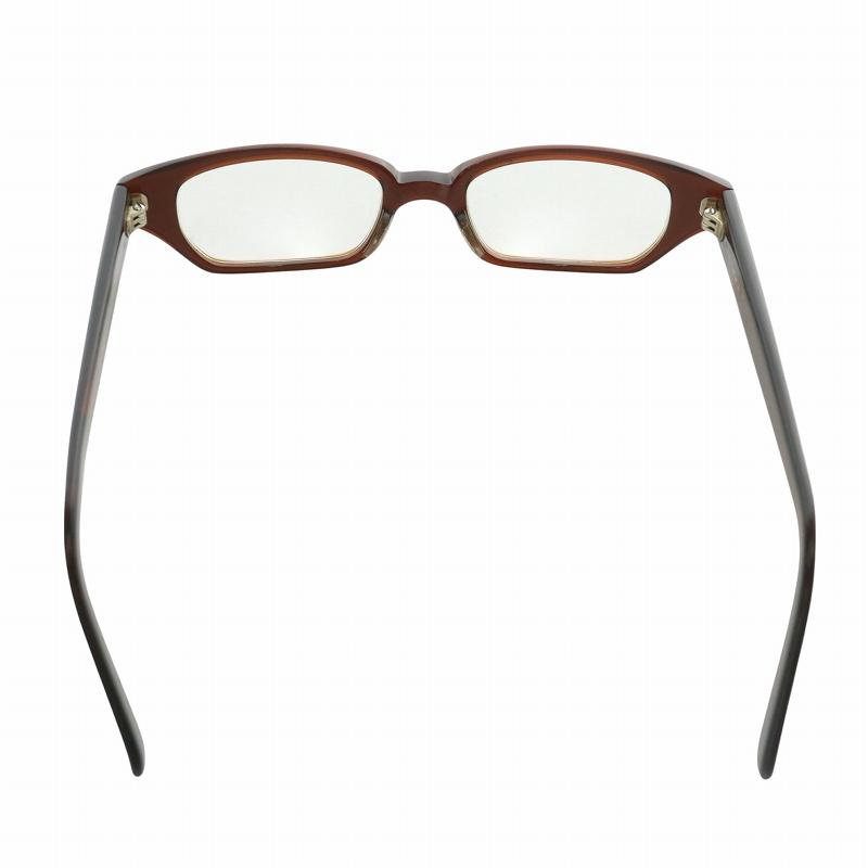 白山眼鏡店 眼鏡 メガネ 度入り セルフレーム スクエア 茶色 ブラウン