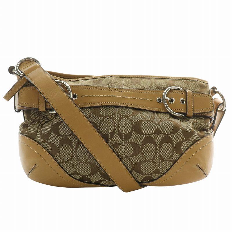 COACH（コーチ） ショルダーバッグ キャンバス レザー