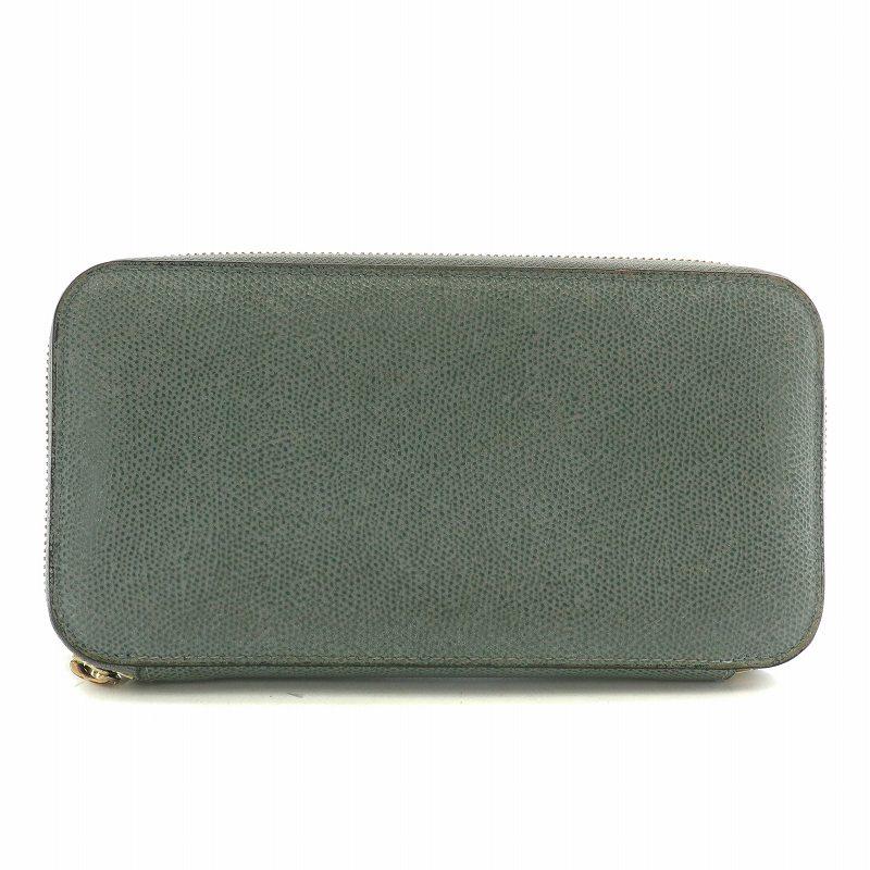 ヴァレクストラ Valextra ジップパース 12カード 長財布 レザー