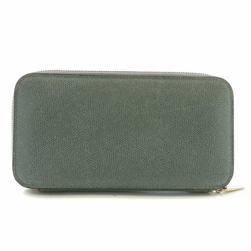【美品】ヴァレクストラ　ジップパース 12カード　ラウンド長財布　ユニセックス ヴァレクストラ Valextra ジップパース 12カード 長財布 レザー