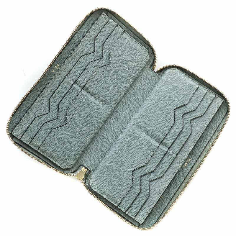 新品同様‼️ ヴァレクストラ　財布　長財布　ジッピーパース　ラウンドファスナー ヴァレクストラ Valextra ジップパース 12カード 長財布 レザー