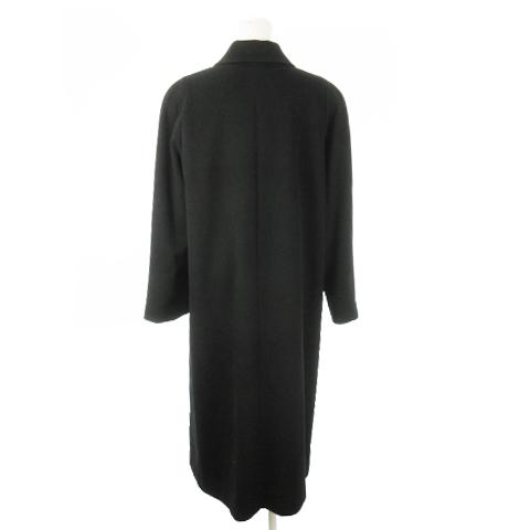 パシュミナ PASHMINA ステンカラーコート ロング カシミヤ 黒 ブラック