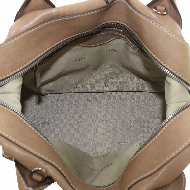 トッズ TOD'S ハンドバッグ ショルダー 2WAY レザー 茶色 ブラウン /XZ