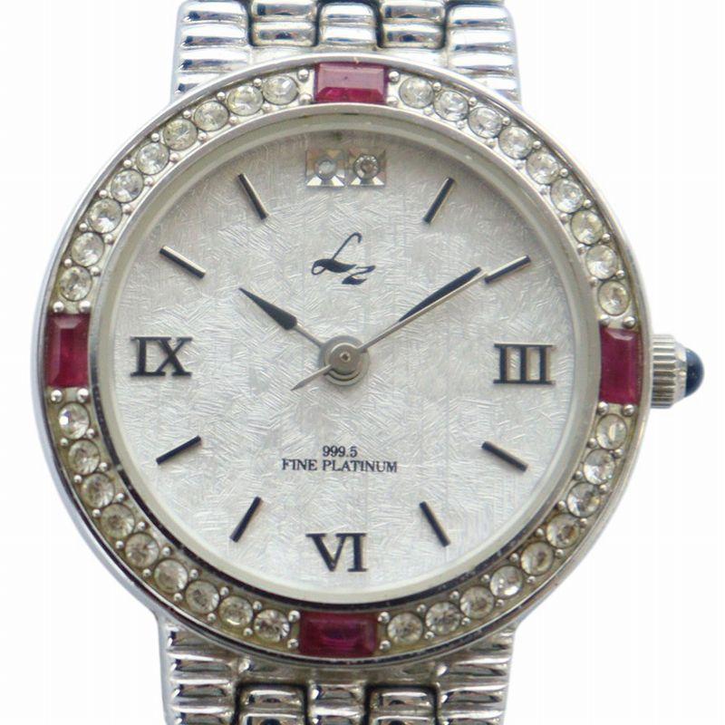 リズ LZ FINE PLATINUM 999.5 LZ-106 腕時計 ウォッチ クォーツ ライン