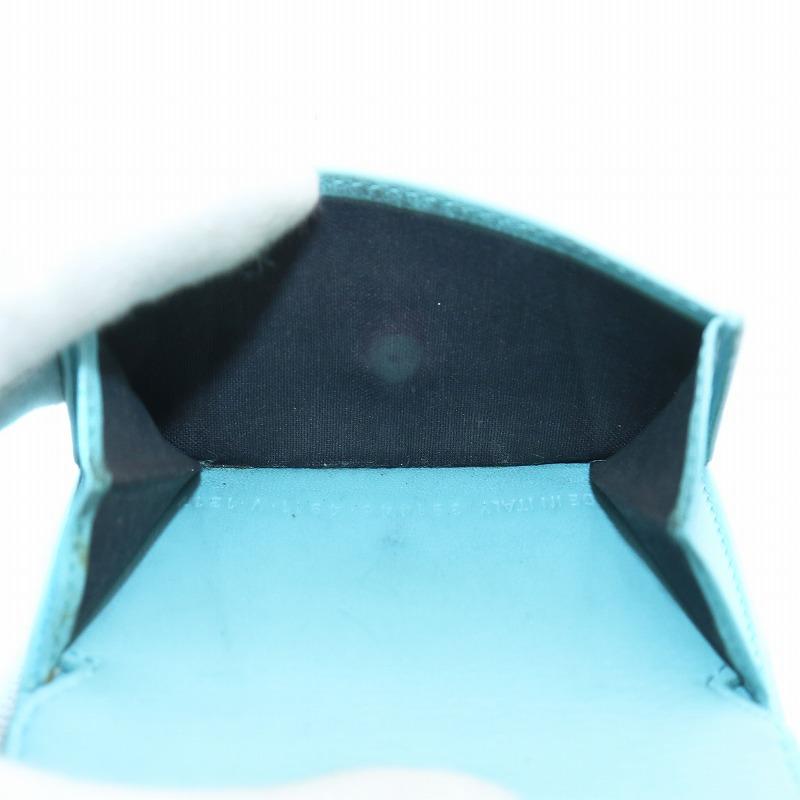 バレンシアガ 三つ折り財布 ペーパーミニウォレット レザー ミニ財布 ブルー BALENCIAGA バレンシアガ 財布 三つ折り ミニ財布 ペトロブルー