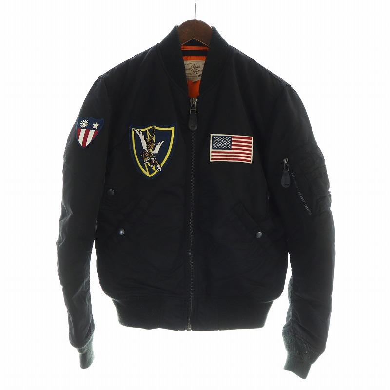 AVIREX FLYING TIGERS MA-1 フライトジャケット 黒 F AVIREX アヴィレックス MA-1 FLYING TIGERS フライトジャケット
