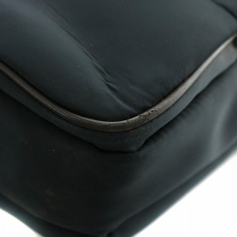 バーバリーブラックレーベル　ブリーフケース　ナイロン　ノバチェック　黒　内側緑 22020079.jpg