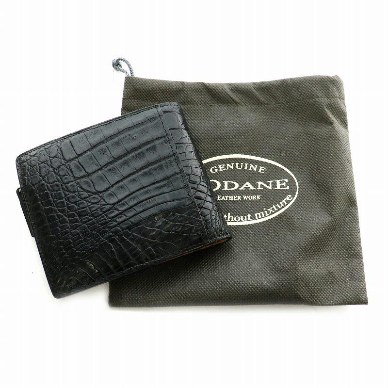 ゴダン GODANE 二つ折り財布 小銭入れあり クロコダイル クロコ レザー
