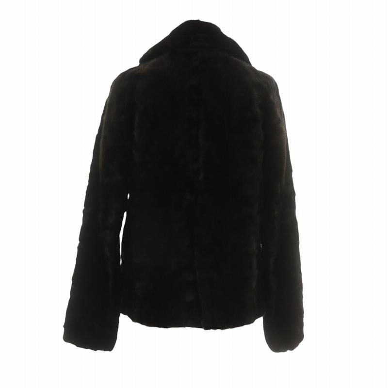 【未使用タグ付き】エトロ ミンク 毛皮 切り替え ジャケット ブラック 40 LOEWE（ロエベ） ファーコート ジャケット アウター 毛皮 ミンク
