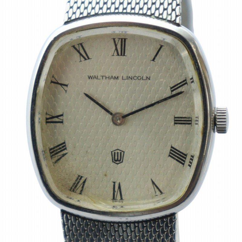 Walthamウォルサム★手巻き機械式メンズ時計★可動品★タイガーアイ★傷あり WALTHAM ウォルサム デラックス 自動巻き メンズ 腕時計 デイト