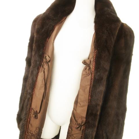 カナディア CANADIA ファーコート ミンクファー 毛皮 スタンドカラー