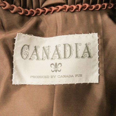 【中古】カナディア CANADIA ファーコート ミンクファー 毛皮 スタンドカラー 11 茶 ブラウン ■GY18 レディース カナディア CANADIA ファーコート ミンクファー 毛皮 スタンドカラー