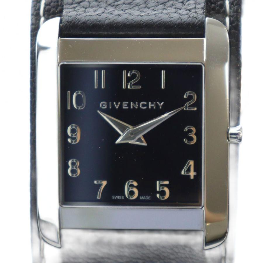 455 GIVENCHY ジバンシー　GV.5200S スクエア　腕時計　美品 ジバンシィ GIVENCHY 腕時計 ウォッチ スクエア クォーツ 黒文字盤