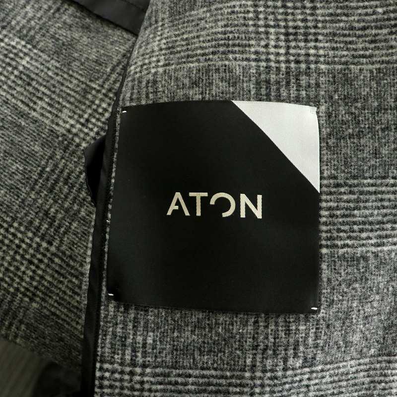 エイトン ATON チェスターコート ダブル ロング ウール 背抜き