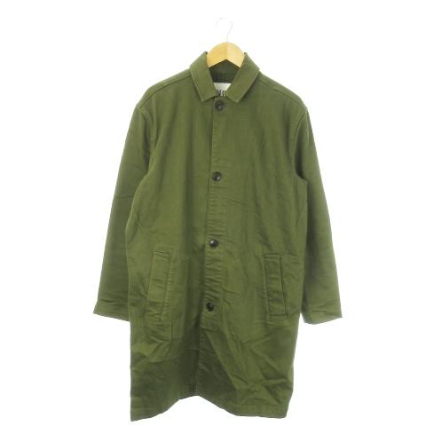 ZARA（ザラ） ステンカラーコート ミリタリー コットン 厚手 L 緑
