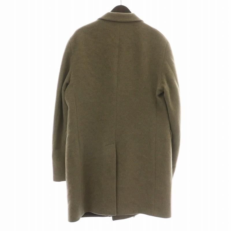 【中古】TAGLIATORE チェスターコート アウター ウール アンゴラ混 ダブル ロング くるみボタン 50 L 茶色 CFBC10B タリアトーレ TAGLIATORE チェスターコート アウター ウール アンゴラ