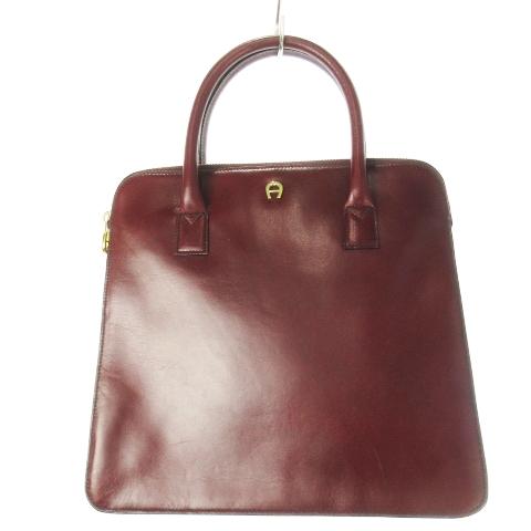 AIGNER アイグナー　ボストン　レザー　ブラウン　茶色 アイグナー AIGNER ハンドバッグ 2way ショルダーバッグ レザー 革