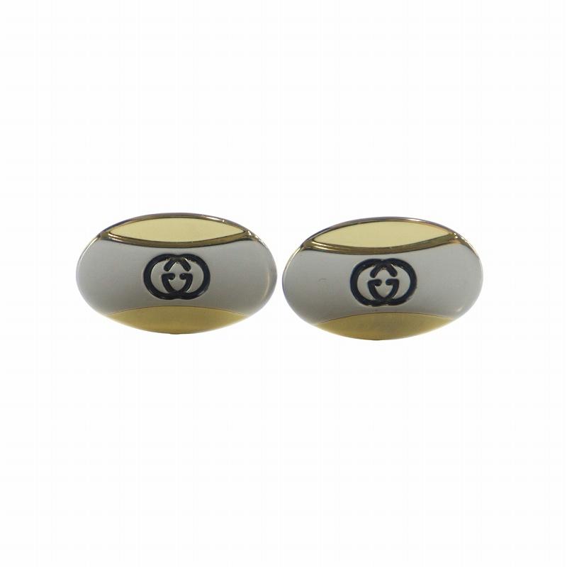 美品　3点セット　グッチ　カフボタン　ネクタイピン　インターロッキング　ゴールド GUCCI（グッチ） カフスボタン ネクタイピン アクセサリー セット ロゴ