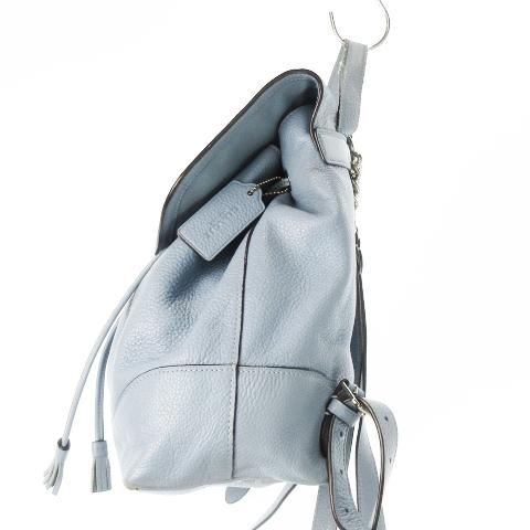 COACH（コーチ） リュックサック デイパック レザー 革 ロゴ 青 ブルー