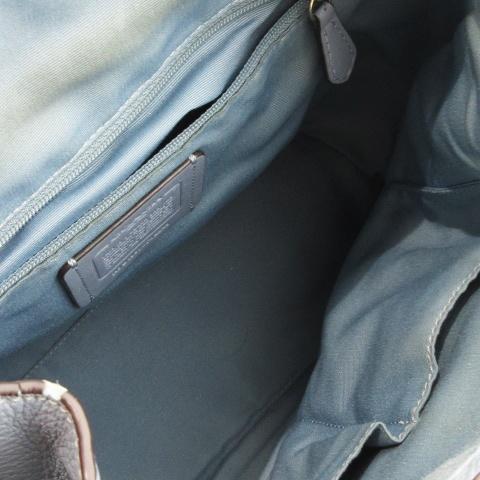 COACH（コーチ） リュックサック デイパック レザー 革 ロゴ 青 ブルー