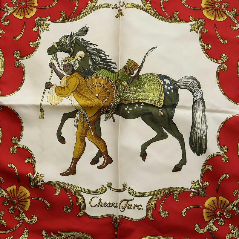 HERMES（エルメス） カレ90 Cheval Turc トルコの馬 大判スカーフ