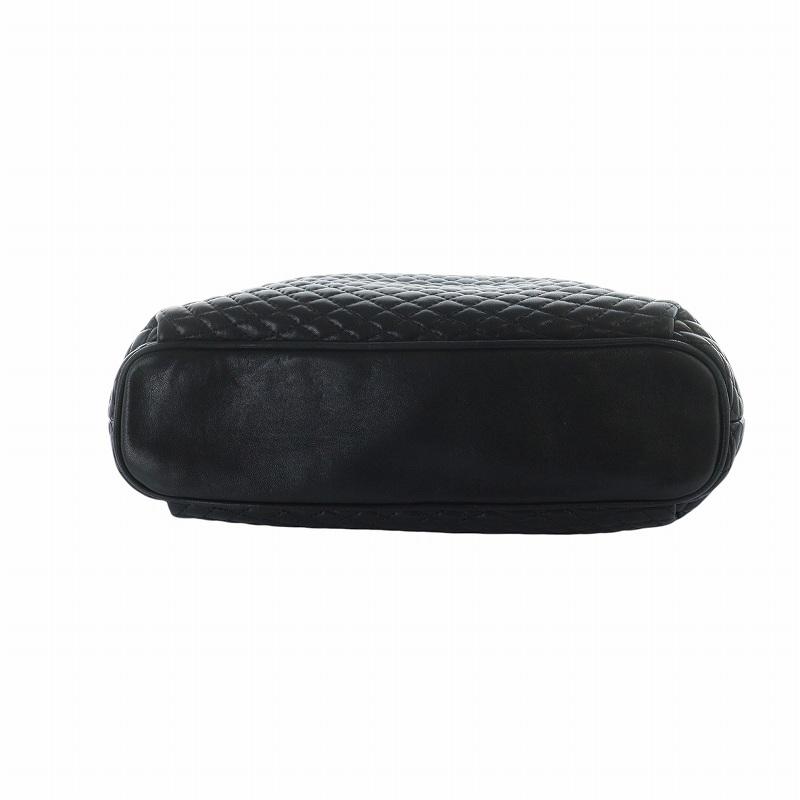 【中古】バリー BALLY ショルダーバッグハンド レザー キルティング ロゴ ゴールド金具 黒 ブラック ■GY18 /MQ Bally（バリー） ショルダーバッグ トートバッグ キルティング レザー