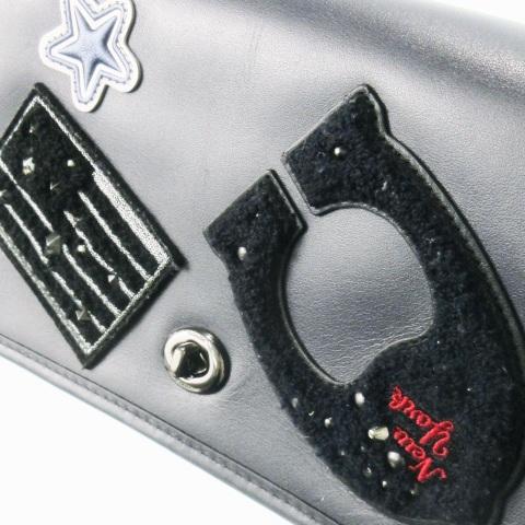 COACH コーチ ショルダーバッグ レザー 革 ワッペン 相良刺繍 ロゴ