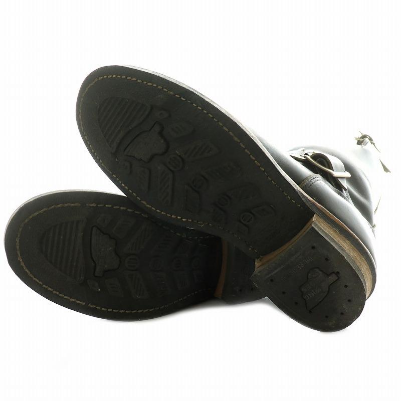 【中古】レッドウィング REDWING ヴィンテージ PT83プリントタグ エンジニアブーツ レザー 黒 ブラック 8E 26.0 26.5 RED WING SHOES（レッドウィング） REDWING ヴィンテージ PT83プリント