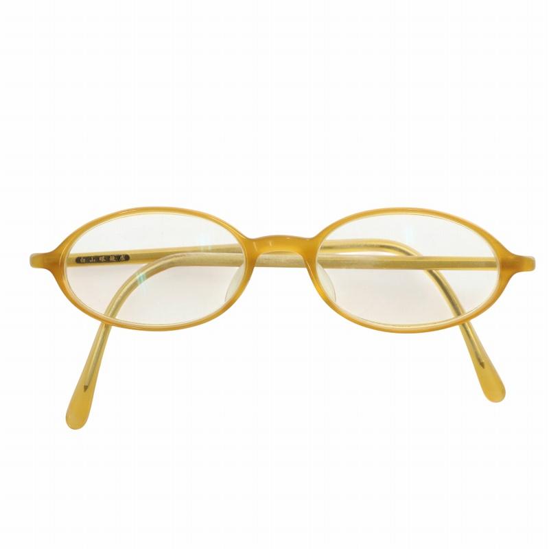 白山眼鏡店セルフレームクリアイエローメガネ男女兼用