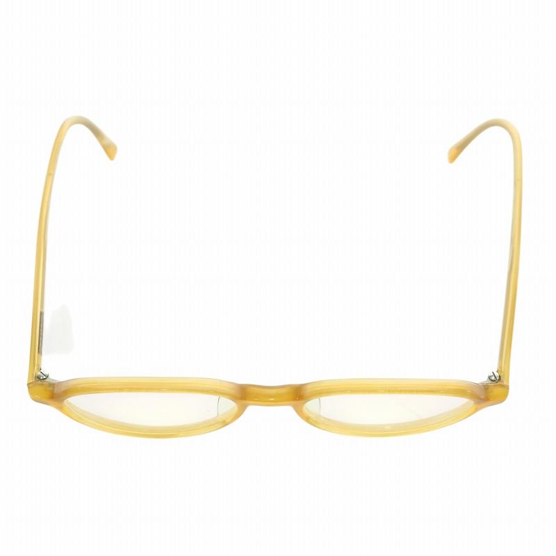 白山眼鏡店セルフレームクリアイエローメガネ男女兼用