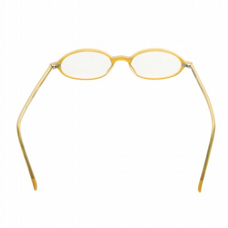 白山眼鏡店セルフレームクリアイエローメガネ男女兼用