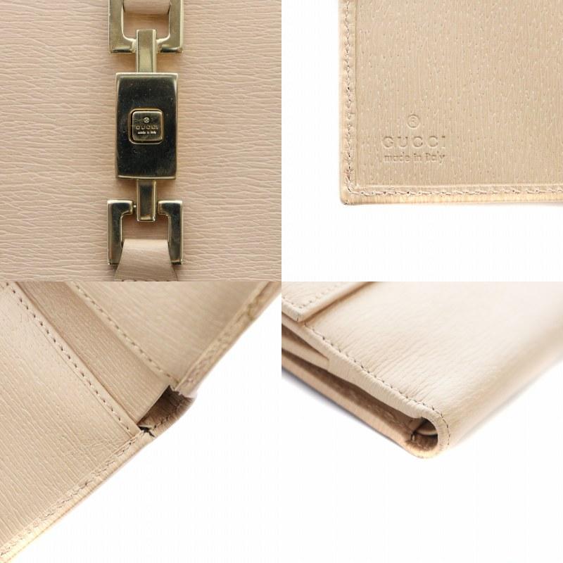 GUCCI ジャッキーピンク 二つ折り財布 GUCCI グッチ ジャッキー 二つ折り財布 ウォレット レザー ロゴ