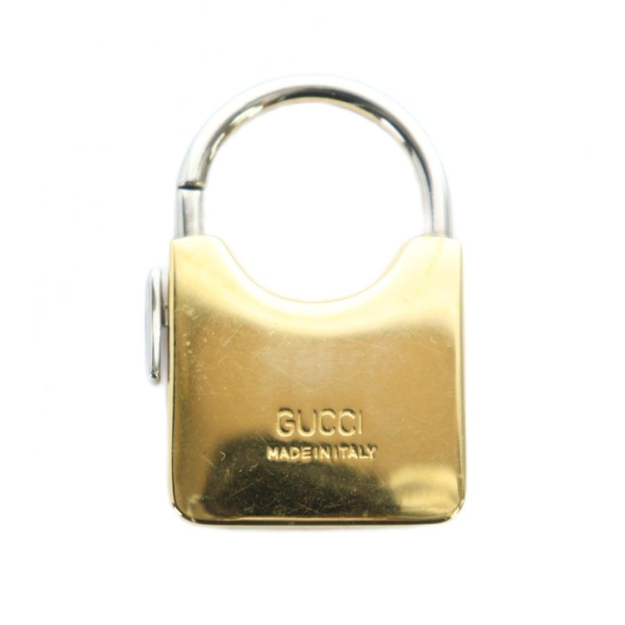 GUCCI（グッチ） キーホルダー チャーム 南京錠 鍵 ロゴ ゴールド色