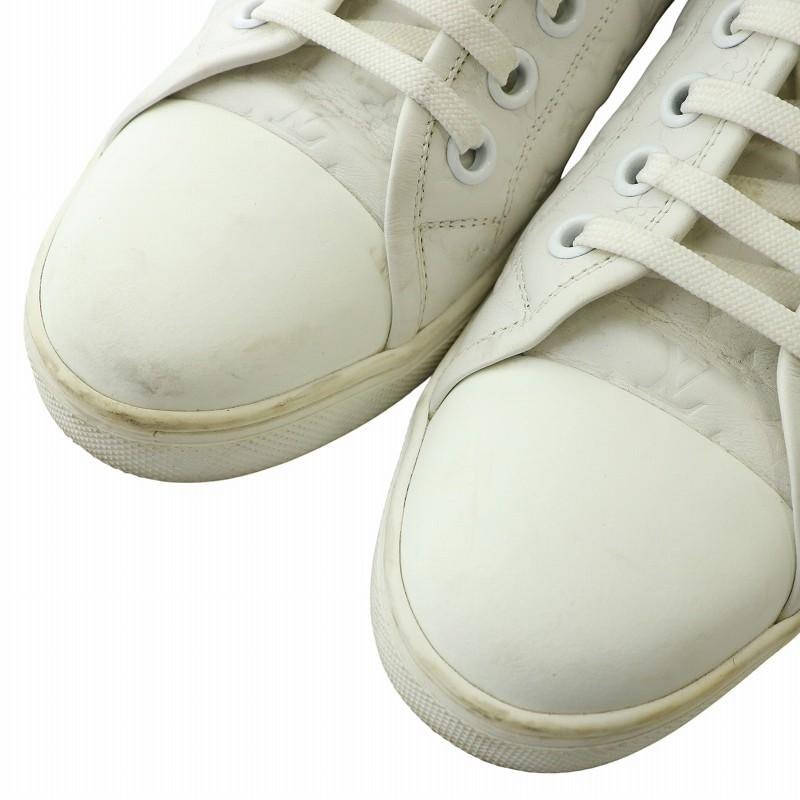【極美品】ルイヴィトン ハイカットスニーカー パンチーライン レザー 白 36 LOUIS VUITTON ルイヴィトン パンチーライン スニーカー レザー