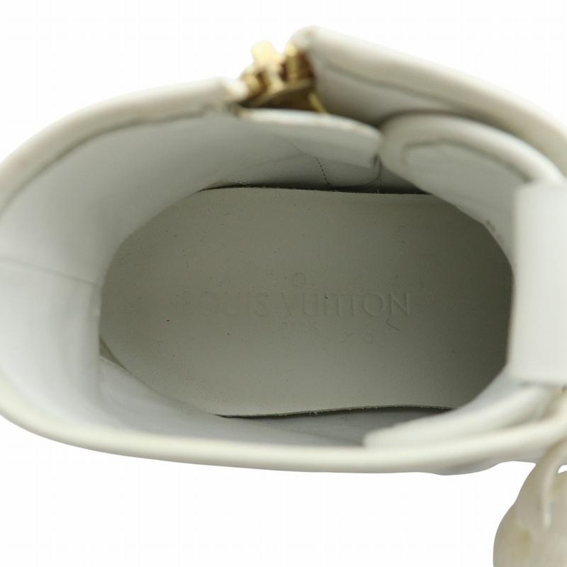 【極美品】ルイヴィトン ハイカットスニーカー パンチーライン レザー 白 36 LOUIS VUITTON ルイ・ヴィトン ハイカット