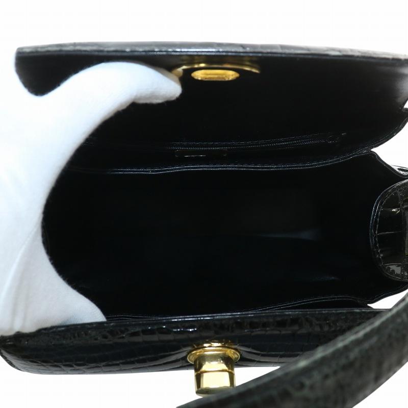 【未使用級✨】サンポー ハンドバッグ シャインニング クロコダイル タッセル 黒 楽天市場】スモール クロコダイル シャイニング 加工