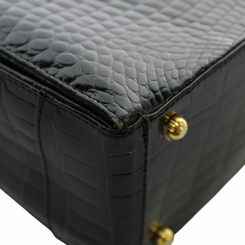 「未使用品」SHIMAワニ柄 型押し メロディ スムーズ クロコダイル BK 未使用品」SHIMAワニ柄 型押し メロディ スムーズ クロコダイル