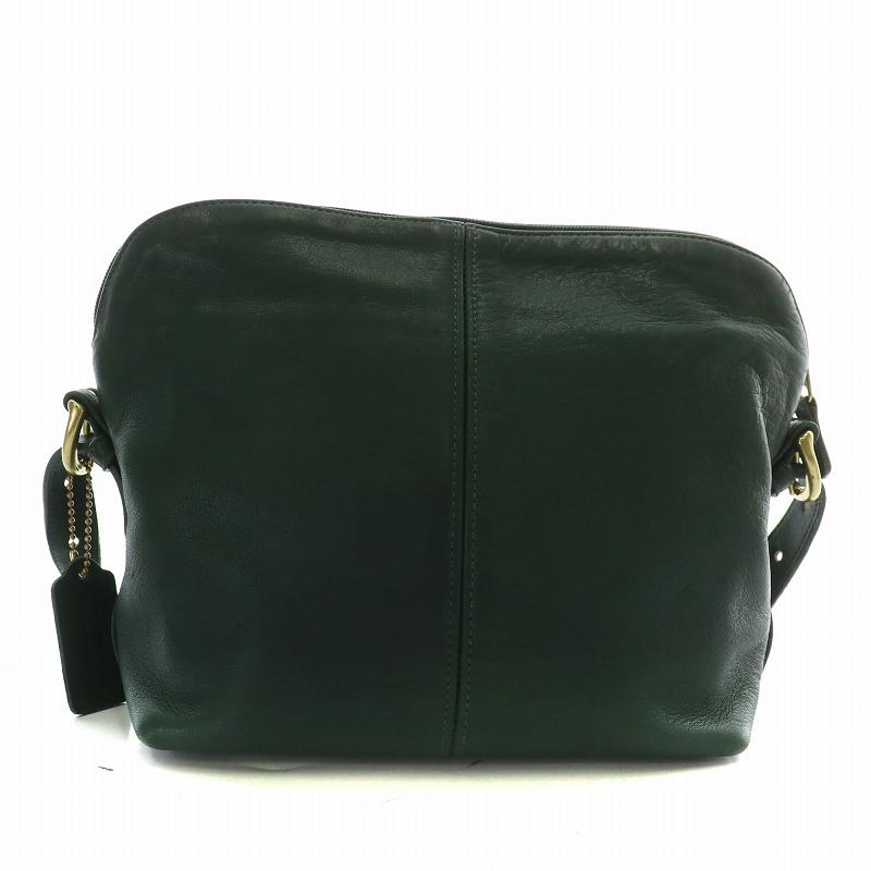 COACH グリーン レザーオールドコーチ　 ショルダーバッグ COACH（コーチ） オールドコーチ USA製 ショルダーバッグ レザー 緑