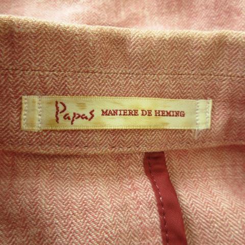 パパス Papas MANIERE DE HEMING テーラードジャケット 麻